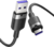 Vention - USB-A 2.0/M -> USB-C/M, 2m,(fekete,6A), kábel - CTOBH