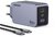 UGREEN - Nexode Pro hálózati töltő, 100W, 3 Port, GaN, 2x USB-C, 1x USB-A - Szürke - 25874