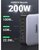 UGREEN - Asztali hálózati töltő/töltőállomás, 6 Port, GaN, 200W, 4x USB-C, 2x USB-A, 1m - Szürke - 40914