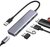 UGREEN - USB 3.0 HUB 4 Port USB-A, 5 Gbps, USB-C tápellátással - Szürke - 50985