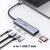 UGREEN - USB HUB 6 az 1-ben, 4K@60Hz, USB HUB, HDMI 2.0, 2x USB-A, SD/TF, 100W - Szürke - 60384