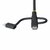 Startech - 1 m-es strapabíró USB többfunkciós töltőkábel 3 az 1-ben, USB - USB-C Micro Lightning, Apple Mfi tanúsítvánnyal - RLTCUB1MBK