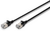 Assmann-DIGITUS CAT 6A F-FTP Slim patch kábel, 0,5 m, fekete, LSZH - DK-1632-A-005S-BL