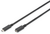 Assmann-DIGITUS USB Type-C hosszabbítókábel, C típusú - C típusú, 2m - AK-300210-020-S