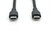 Assmann-DIGITUS USB-C szilikon csatlakozókábel, 2m, fekete - AK-300341-020-S