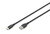 Assmann-DIGITUS USB-C szilikon csatlakozókábel, 2m, fekete - AK-300340-020-S