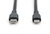 Assmann-DIGITUS Lightning szilikon csatlakozókábel, USB-C - Lightning, 0,5 m, fekete - AK-600110-005-S
