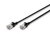 Assmann-DIGITUS CAT 6A F-FTP Slim patch kábel, 0,3 m, fekete - DK-1632-A-003S-BL