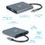 Gembird - A-CM-COMBO6-01 USB Type-C 6-in-1 Multi-Port Adapter Space Grey