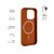 FIXED MagLeather valódi bőrtok, MagSafe támogatással iPhone 15 Plus-hoz, barna - FIXLM-1201-BRW