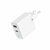 Gembird - 2-Port 65W USB Fast Charger White - TA-UC-PDQC65L-W-01