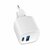 Gembird - 2-Port 20W USB Fast Charger White - TA-UC-PDQC20-W-01