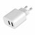 Gembird - 2-Port Universal USB Charger White - TA-UC-2A12-01