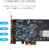 Startech - 4 portos USB PCIe kártya - P5Q4A-USB-CARD