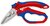 KNIPEX Olló hajlított villanyszerelő krimpelési hellyel 0,5-6 mm2 és 10-25 mm2 méretekhez, 56 HRC, 160 mm