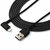 Startech - 2 m-es (6 láb) tartós USB A - Lightning kábel - fekete, 90°-os derékszögű - RUSBLTMM2MBR