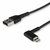 Startech - 1 m-es (3 láb) tartós USB A - Lightning kábel - fekete, 90°-os derékszögű - RUSBLTMM1MBR