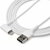 Startech - 2 m-es (6 láb) tartós USB A - Lightning kábel - fehér, 90°-os derékszögű - RUSBLTMM2MWR"
