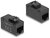 Delock Keystone modul, RJ45-aljzat - RJ45-aljzat, Cat.6A UTP fekete