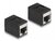 Delock Adapter RJ45 anya - RJ45 anya Cat.6A, fekete - 87796