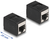 Delock Adapter RJ45 anya - RJ45 anya Cat.6A, fekete - 87796