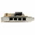 Startech - 4 portos PCIe gigabites hálózati adapterkártya - ST1000SPEX43