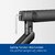 ACT - Dual monitor arm office solid pro, with mechanical spring - AC8328