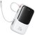 Baseus - Qpow Pro+ gyorstöltő powerbank 10000 mAh, 22.5W, beépített USB Type-C kábel, fehér - P10067101213-00