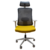 IRIS - ergonómikus, szövet-hálós irodai forgószék fej és háttámasszal - AURORA SÁRGA SZÜRKE