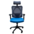 IRIS - ergonómikus, szövet-hálós irodai forgószék fej és háttámasszal - ECLIPSE KÉK SZÜRKE