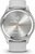 Garmin - Vivomove Trend Silver Stainless Steel Bezel with Mist Gray Case and Silicone Band - 010-02665-03