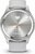 Garmin - Vivomove Trend Silver Stainless Steel Bezel with Mist Gray Case and Silicone Band - 010-02665-03