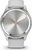 Garmin - Vivomove Trend Silver Stainless Steel Bezel with Mist Gray Case and Silicone Band - 010-02665-03