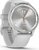 Garmin - Vivomove Trend Silver Stainless Steel Bezel with Mist Gray Case and Silicone Band - 010-02665-03