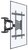 MULTIBRACKETS - Fali konzol, M VESA Flexarm Full Motion Single Portrait 400x600 (32-55", 30 kg) - 7350105212307