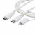 Startech - 2 m-es 2 az 1-ben strapabíró USB-C töltőkábel Lightning adapterrel, 30W/60W (3A) - 2M-U2-LNTC-CABLE