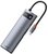 Baseus - Metal Gleam 8-in-1 USB Type-C HUB dokkoló állomás, szürke - CAHUB-CV0G