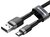 Baseus - Cafule USB Type-A - Micro USB, 10W töltőkábel, 3m, fekete/szürke - CAMKLF-HG1