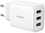 Baseus - Compact hálózati töltő 17W, 3×USB Type-A, fehér - CCXJ020102