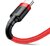 Baseus - Cafule USB Type-A - USB Type-C, 10W töltőkábel, 2m, piros - CATKLF-C09
