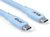 Club 3D - USB4 Gen2x2 Type-C Bi-Directional Baby Blue 4K60Hz, Data 20Gbps, PD 240W(48V/5A) EPR M/M 2m/6.56ft - CAC-3003