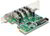 DELOCK - PCI Express x1 Kártya -4 x külső A-típusú USB hüvely USB 5 Gbps - 89360