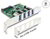 DELOCK - PCI Express x1 Kártya -4 x külső A-típusú USB hüvely USB 5 Gbps - 89360