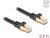 Delock - RJ45 hálózati kábel fonott borítással Cat.6A S/FTP apa - apa 0,5 m fekete - 80316