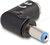Delock - DC adapter 5,5 x 2,1 mm-es csatlakozó - 5,5 x 2,1 mm-es aljzat, 90°-os szögben - 80794