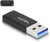 Delock - USB 3.2 Gen 2 adapter USB A-típusú apa - USB C™ anya, aktív fekete - 60001