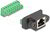Delock - RJ45 anya - Terminal Block Adapter beszereléshez 8 tűs 2-részes - 66589