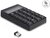 Delock - 2 az 1-ben A típusú USB billentyűzet számológép funkcióval, 2,4 GHz, vezeték nélküli, fekete - 12113