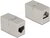 Delock - fémszínű adapter RJ45 anya - RJ45 anya Cat.6A - 87037