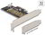 Delock - PCI Express x4-kártya - 1 x belső NVMe M.2 Key M 80 mm - alacsony profilú formatényező - 90047